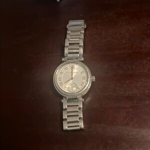 Michael Kors Silver Watch with Roman Numerals